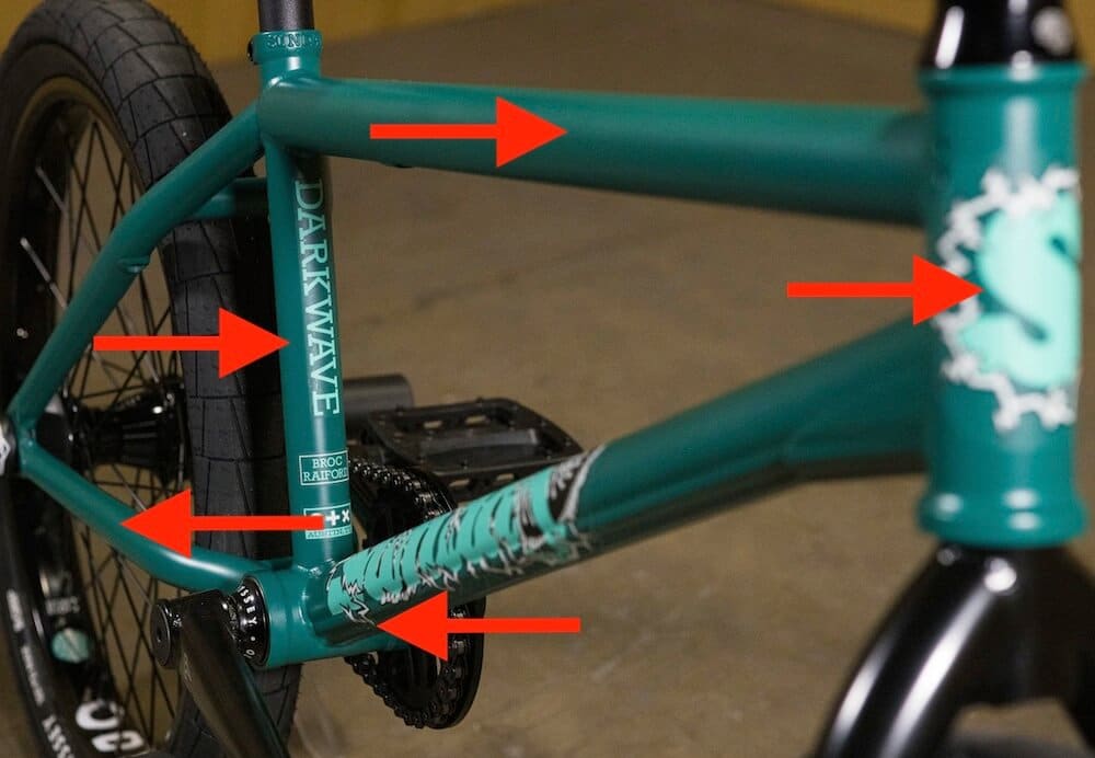 2027 sunday darkwave authentic bmx bike frame geo