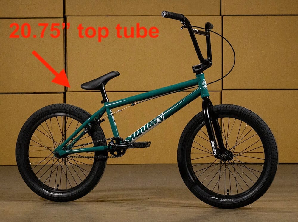 2027 sunday primer bmx bike 20.75 top tube