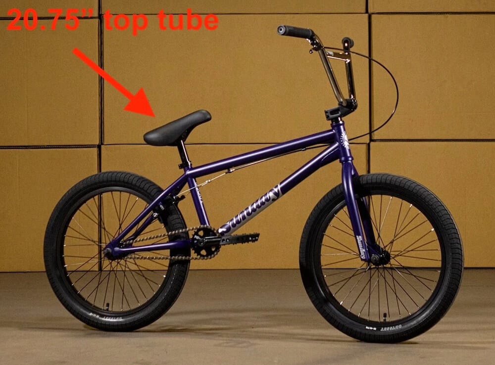 2027 sunday scout bmx bike 20.75 top tube