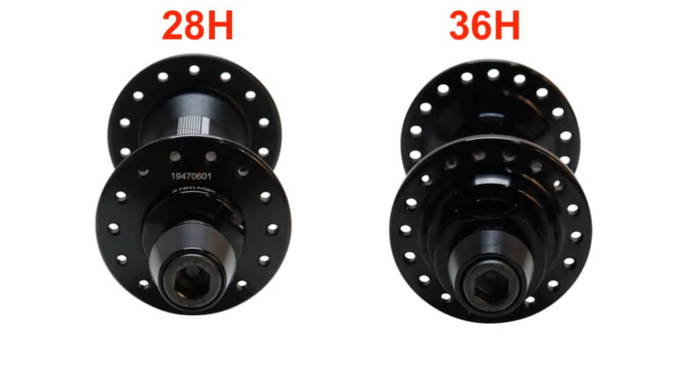 28h vs 36h bmx race front hubs