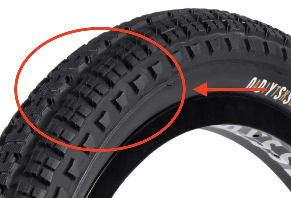 aitken tire knobby tread for bmx dirt riding