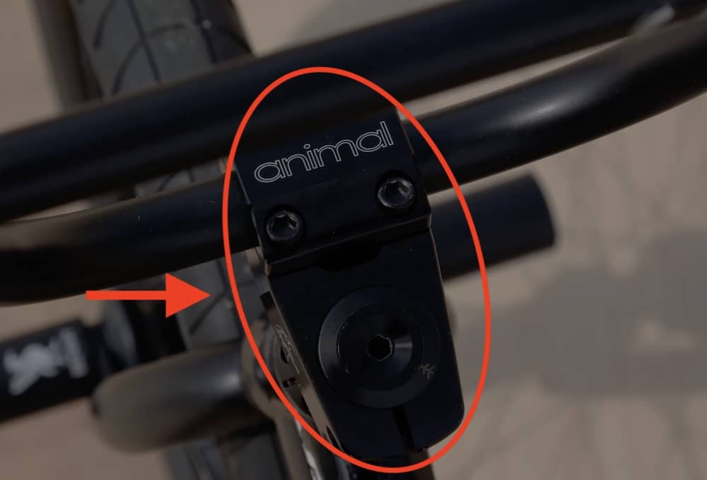 animal inverse top load bmx stem