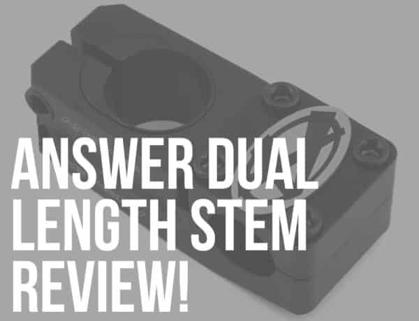 answer dual length adjustable BMX race stem review