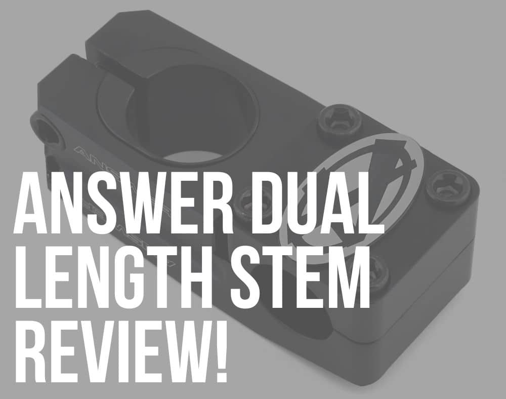 answer dual length adjustable BMX race stem review
