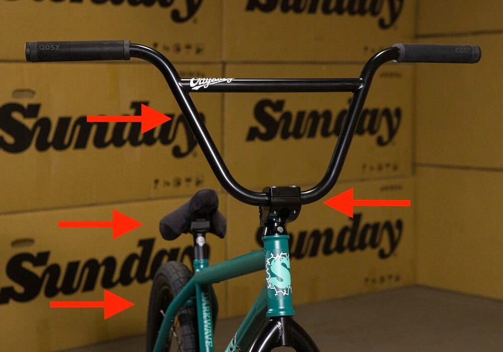 best sunday and odyssey aftermarket parts on a brakeless bmx complete bike
