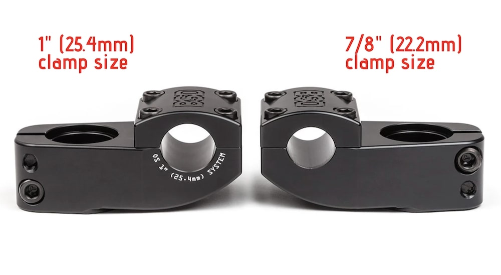 bmx clamp size variations