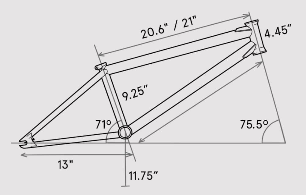 Bmx frame size chart best sale