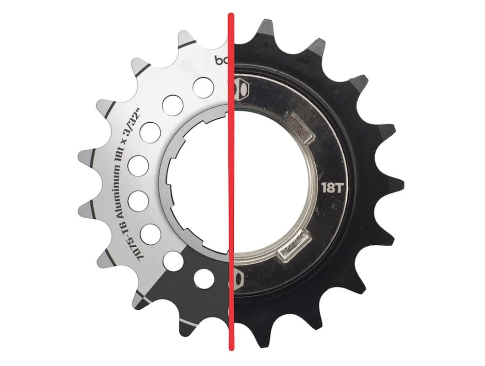 bmx race cogs vs freewheel