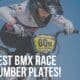 best bmx race number plates