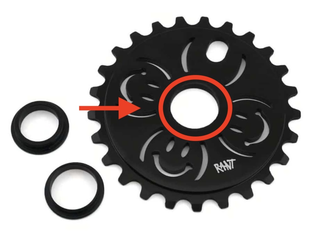 bmx sprocket fit spindle size compatibility