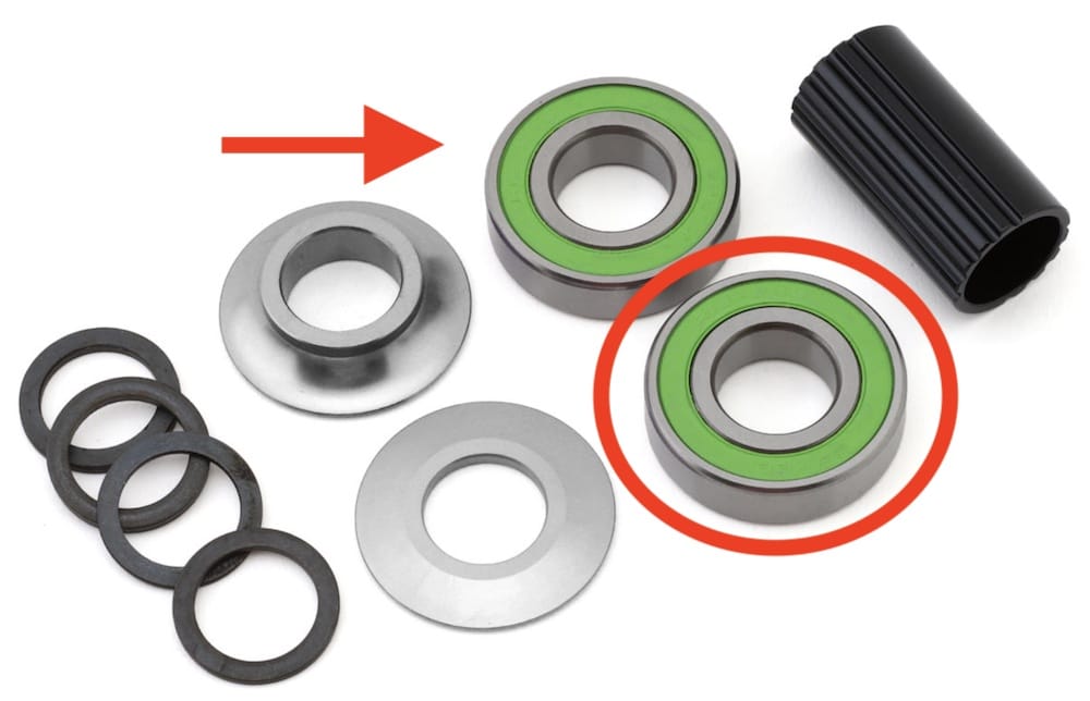 bottom bracket for 2 and 3 piece bmx cranks
