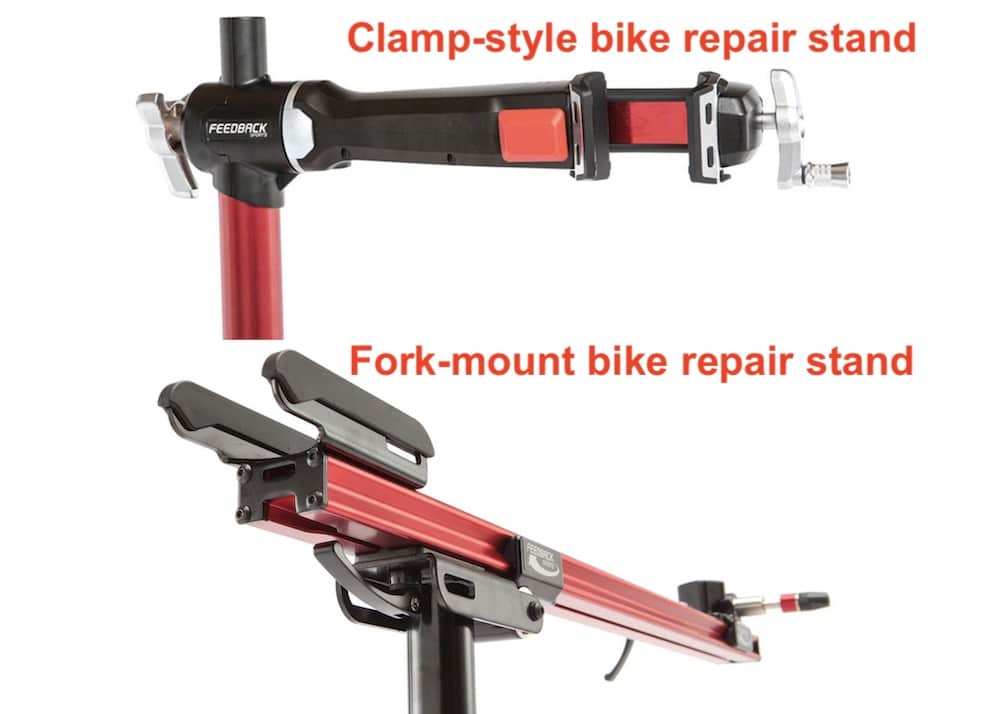 clamp style vs fork mount bike repair stand
