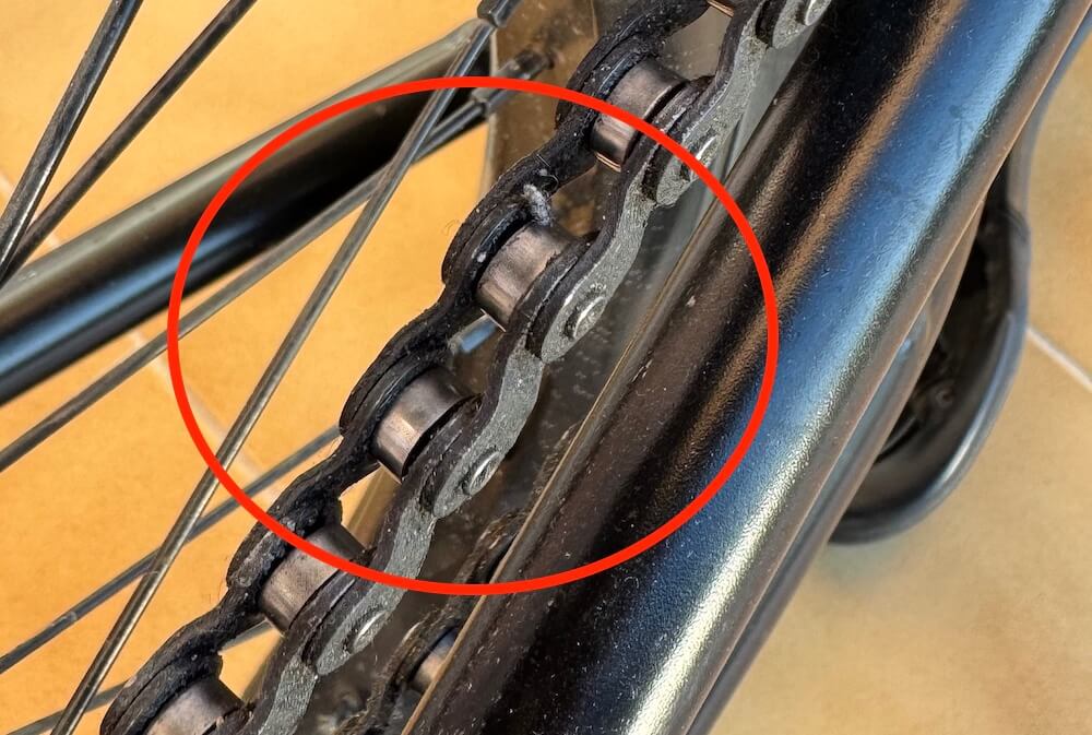 clean and lube the bmx bike chain