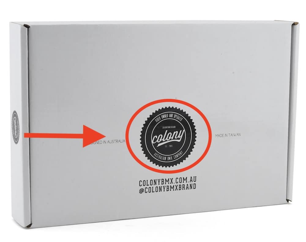 colony venator bmx cranks box packaging