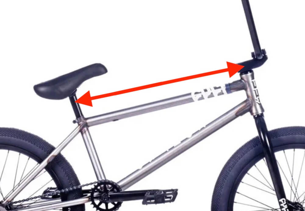 cult control bmx bike top tube length