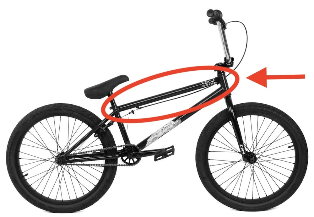 dk vega ss 22 bmx bike top tube