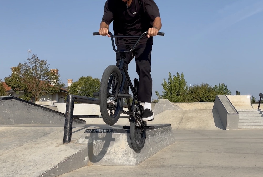 exiting feeble grind bmx