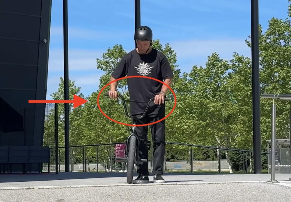 get a taller bmx bar to fix back issues