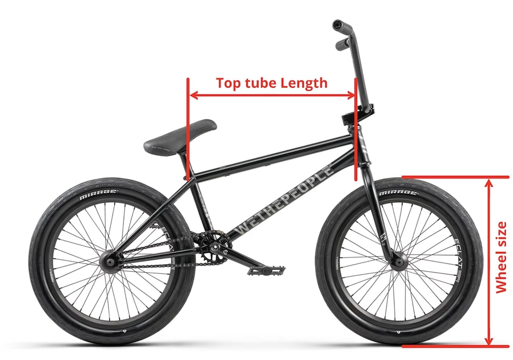 how are bmx bikes sized
