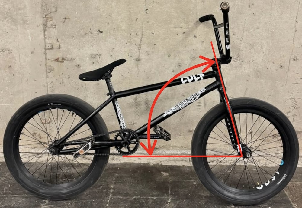 how to measure bmx head tube angle