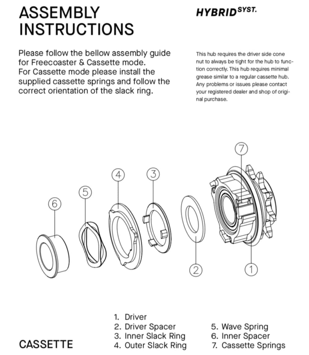 how to switch eclat shift hub to a cassette