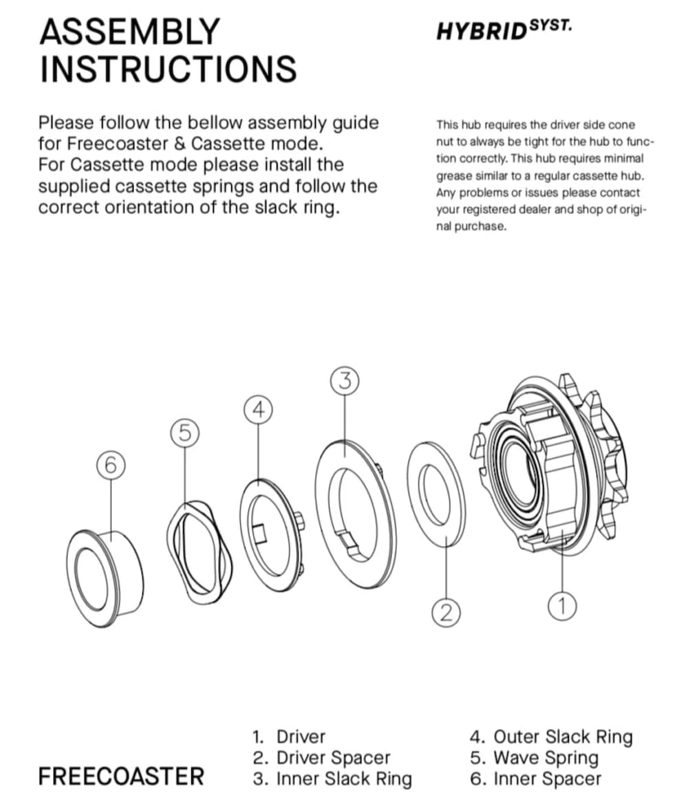how to switch eclat shift hub to a freecoaster