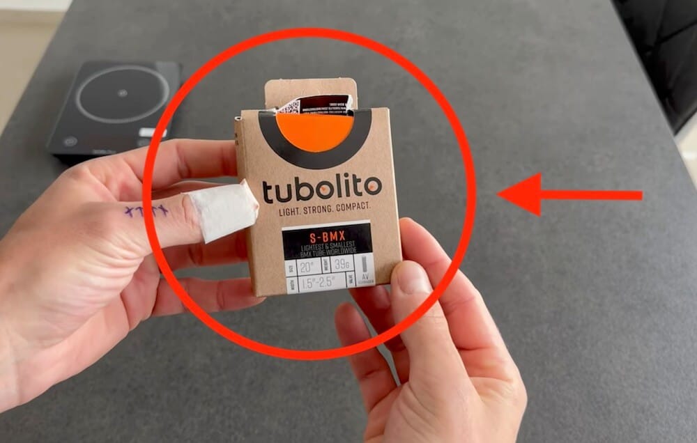 installing tubolito tubo bmx tube