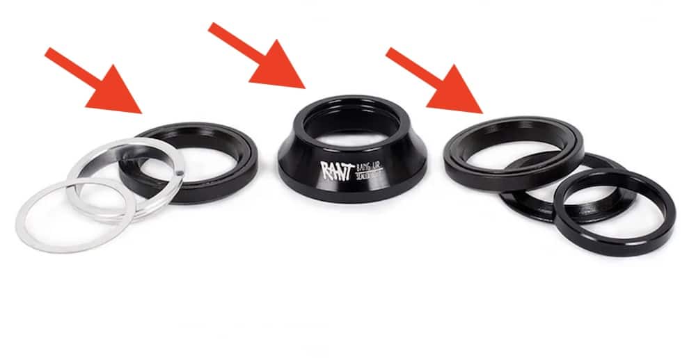 integrated bmx headset individual components