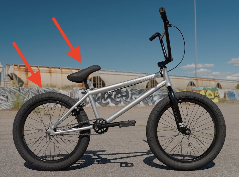 kink whip bmx bike frost silver