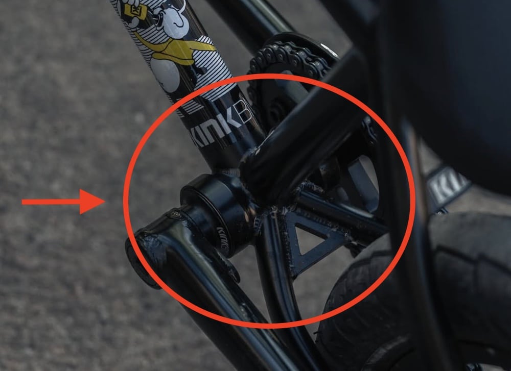 kink williams bmx frame bottom bracket