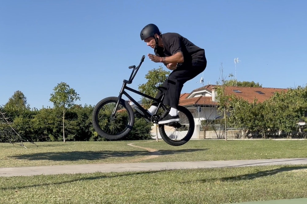 learn a buny hop barspin on grass first