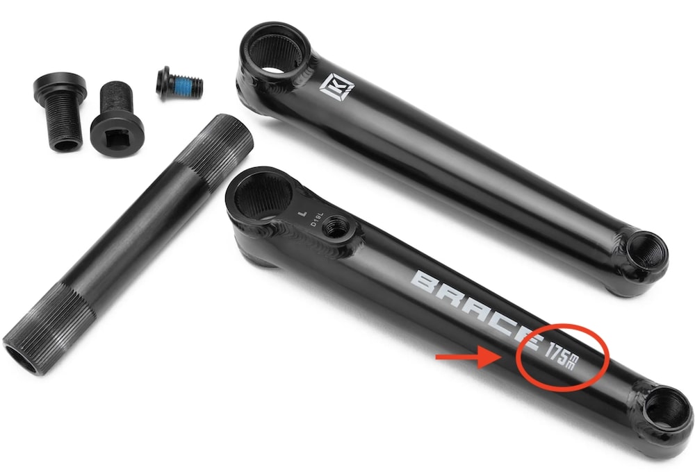 long bmx crank arm length