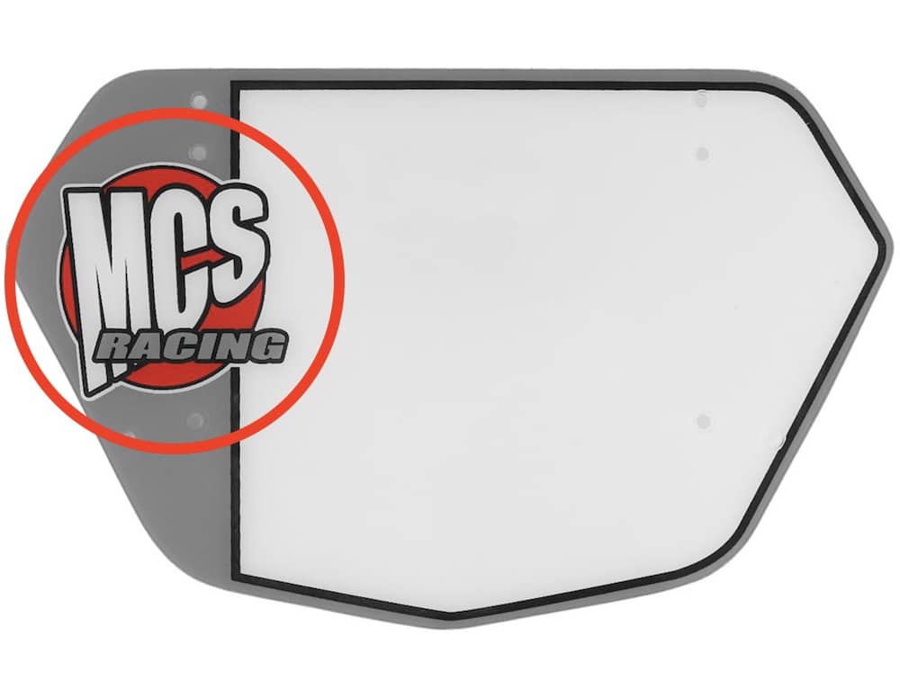 mcs bmx number plate