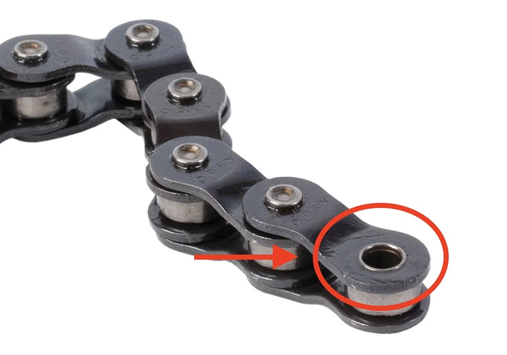odyssey bluebird half link chain thicker plates