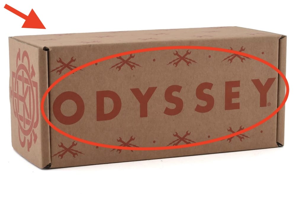 odyssey c5 front bmx hub packaging