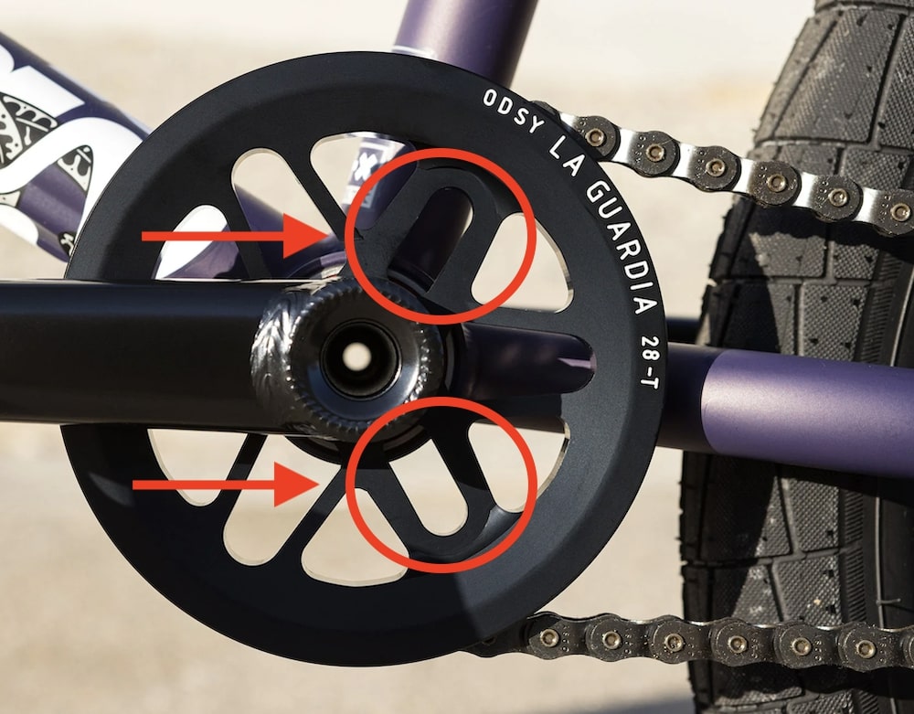 odyssey la guardia sprocket bolts feature
