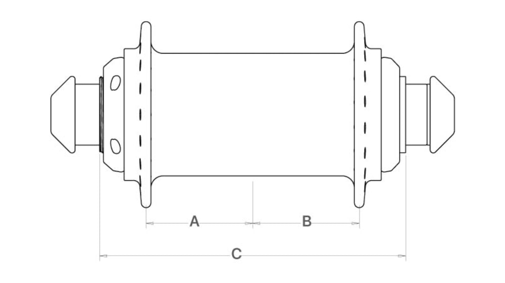 onyx front thru bolt hub dimensions