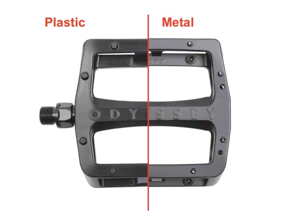 plastic vs metal bmx pedals