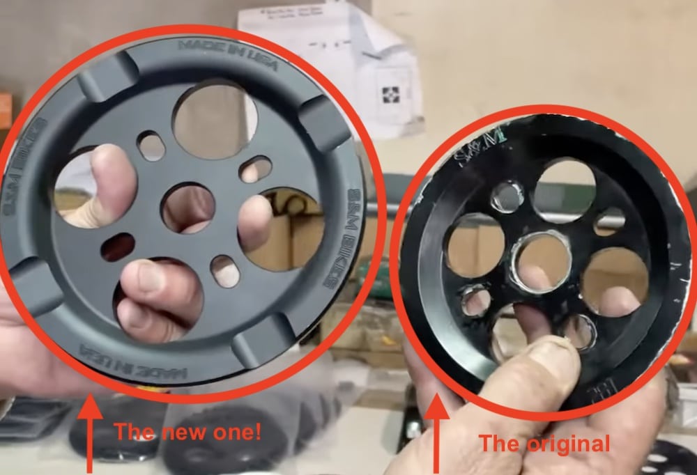 sm mid school vs old version guard sprocket comparison