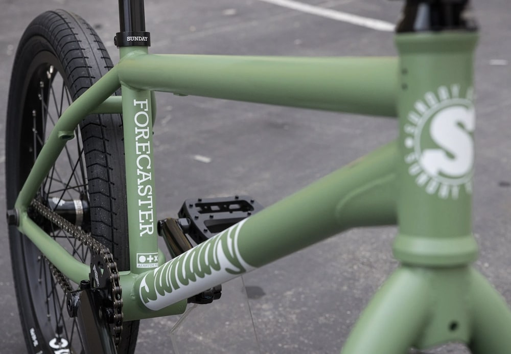 sunday forecaster brett silva bmx bike frame and bar geometry