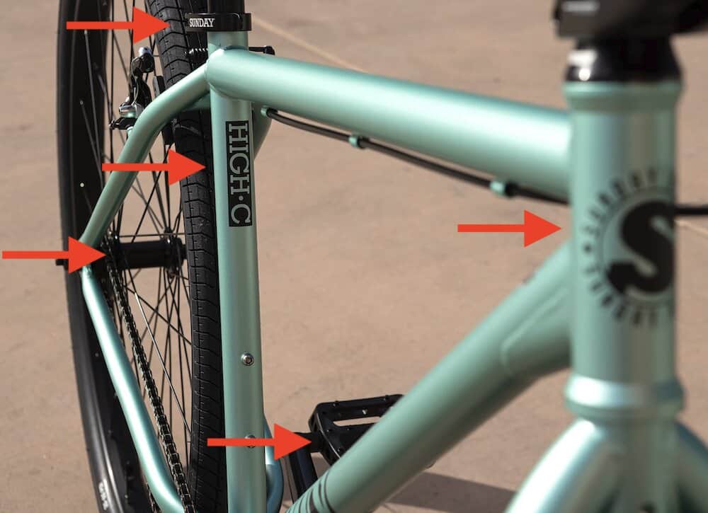 sunday high c bike geometry specs weight price