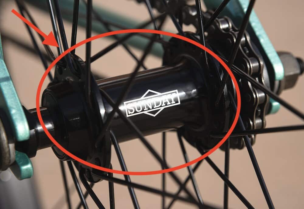 sunday high c bike sealed hubs and bearings