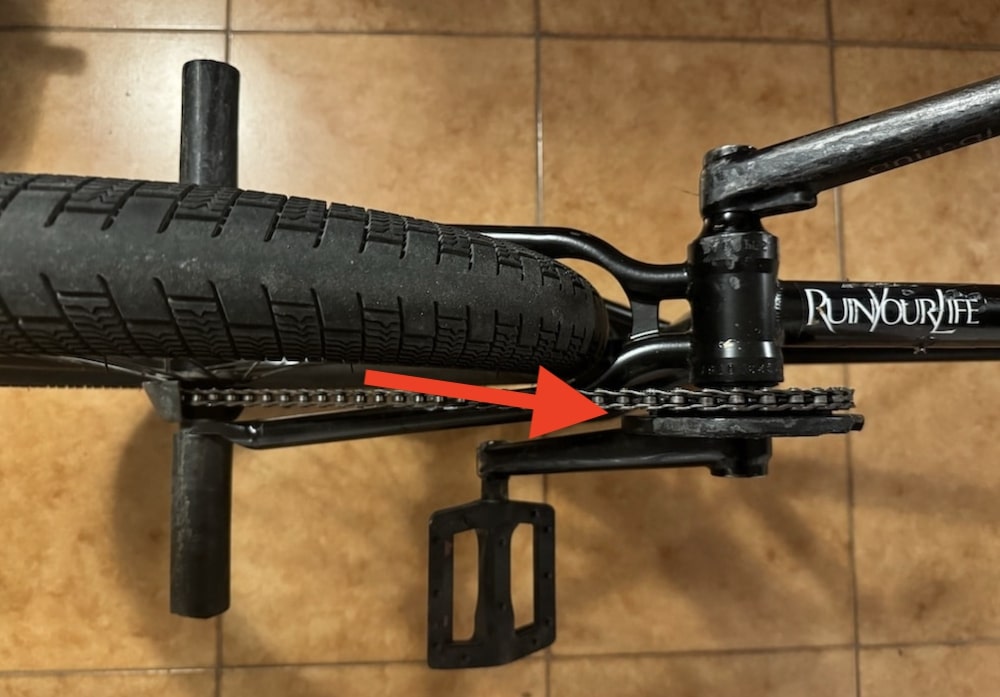 visually inspect your bmx chain alignment