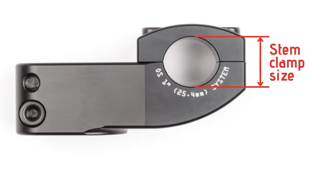 what is bmx stem clamp size