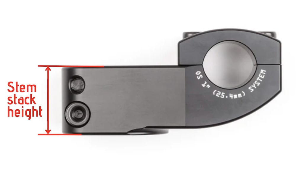 what is bmx stem stack height