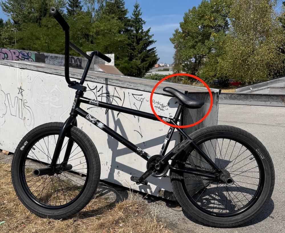why are bmx seats tilted back