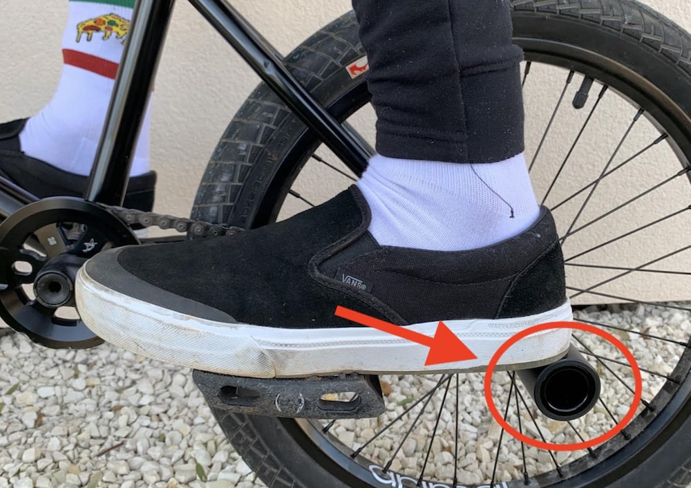 why your back foot hits your bmx peg
